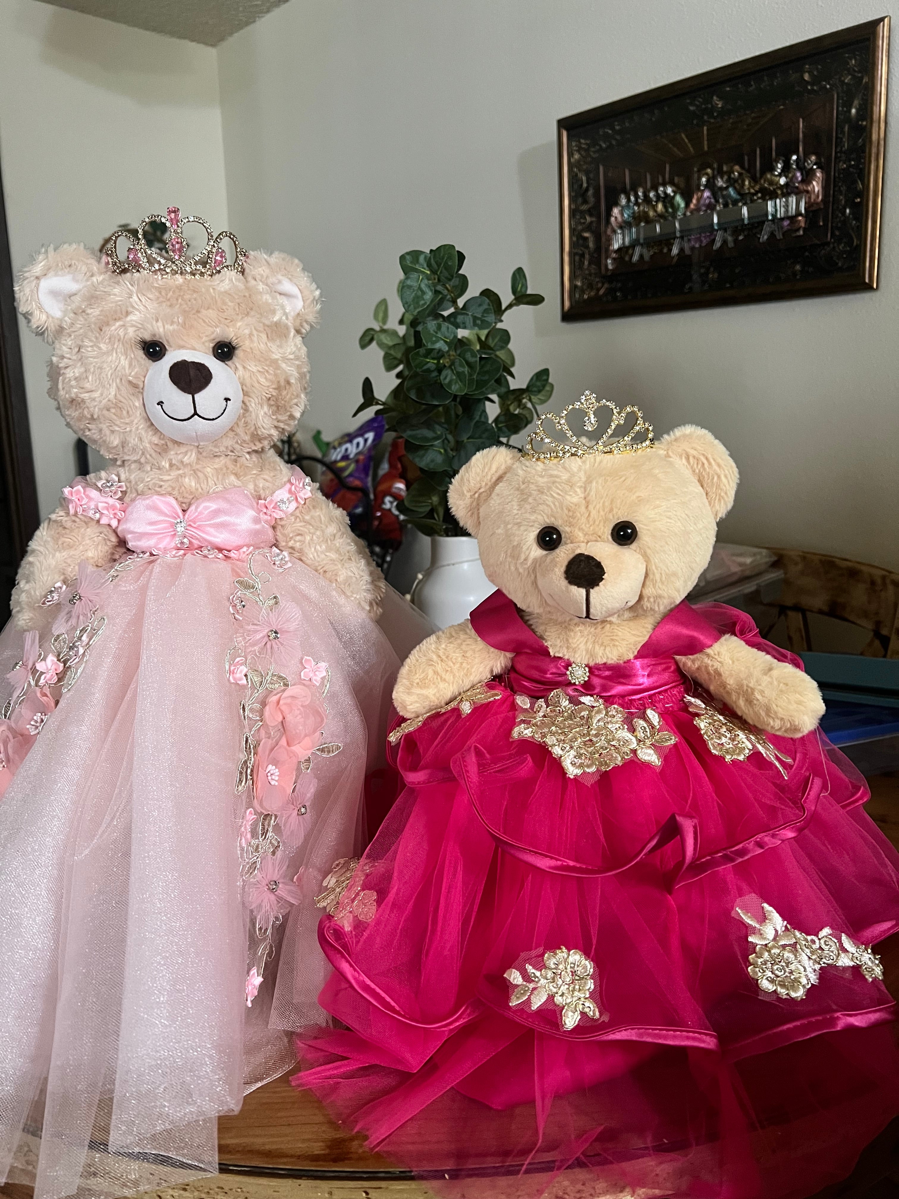 CUSTOM TEDDY BEARS TO YOUR XV DRESS